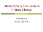Introduction to discussion on Climate Change
