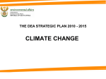 CLIMATE CHANGE THE DEA STRATEGIC PLAN 2010
