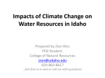 Impacts of Climate Change on Water Resources in Idaho