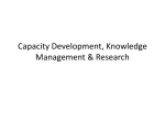 Capacity dev,KM, research