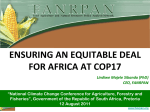 Ensuring an equitable deal for Africa at COP17