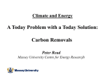 Carbon Removals Peter Read Massey University Centre for Energy
