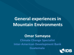 General experiences in Mountain Environments