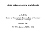 Links between ozone and climate (John Pyle, Co-Chair, SAP)
