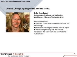 Climate Change, Tipping Points, and the Media