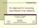 An Approach to Assessing Agricultural Crop Adaption