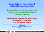 UNFCCC National Communications Program and New Guidelines