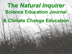 The Natural Inquirer Science Education Journal & Climate Change