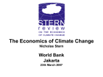 The Economics of Climate Change Nicholas Stern World Bank