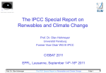 The IPCC Special Report on Renewable Energy Sources