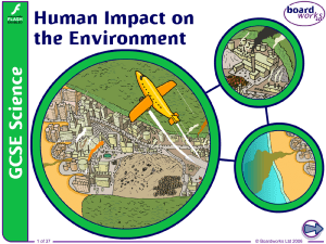 11. Human Impact on the Environment