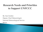 Research needs and priorities to support UNFCCC