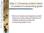 Choosing content
