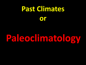 Past Climates