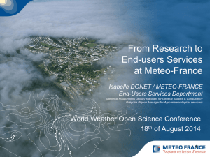 From research to end-users services at Meteo