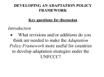 "Developing an adaptation policy framework" by Bo Lim