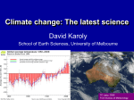 Prof David Karoly`s Presentation from the November