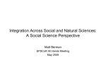 Integration Across Social and Natural Sciences