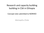 Research and capacity building building in CSA in Ethiopia Concept