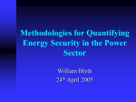 Methodologies for Quantifying Energy Security in the Power Sector