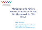 Managing risk to achieve resilience