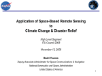 Application of Space-Based Remote Sensing to Climate