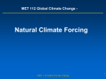 Lecture 12: Natural Climate Forcing