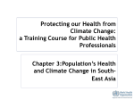 Chapter 3: Population`s health and climate change in South East