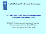 UNDP - The GEF/UNDP/UNEP National Communications