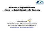 Elements of climate science- policy interaction in Germany