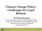 Climate Change Policy: The Challenges for Legal Reform