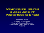 Analyzing Societal Responses to Climate Change with Particular