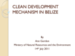 The Status of CDM in Belize