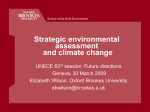 Strategic environmental assessment and climate change