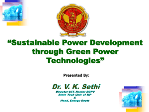 Dr. Sethi RGPV Green Power IEI Bhopal