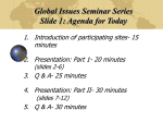 Global Issues Seminar Series