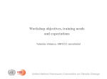 Presentation of workshop objectives and expectations