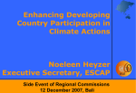 Enhancing Developing Country Participation in Climate Actions