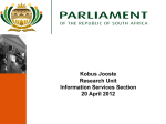 Kobus Jooste Research Unit Information Services Section 20 April