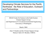 Developing Climate Services for the Pacific Northwest
