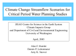 Climate Change Streamflow Scenarios for Critical Period Water