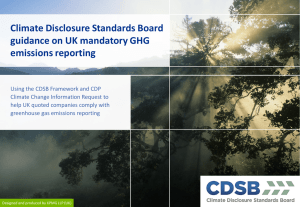 Climate Disclosure Standards Board guidance on UK mandatory GHG emissions reporting