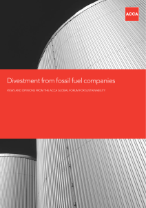 Divestment from fossil fuel companies