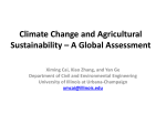 Climate Change and Agricultural Sustainability – A Global Assessment