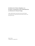 Institutions for Climate Adaptation: An are Relevant for Climate Change