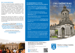 MSc COURSES CIVIL ENGINEERING THE ADVANTAGES OF STUDYING ENGINEERING IN TRINITY COLLEGE DUBLIN