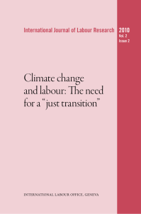 Climate change and labour: The need for a “just transition”