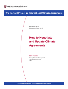 How to Negotiate and Update Climate Agreements