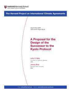 A Proposal for the Design of the Successor to the Kyoto Protocol
