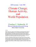 Climate Change, Human Activity, and World Population